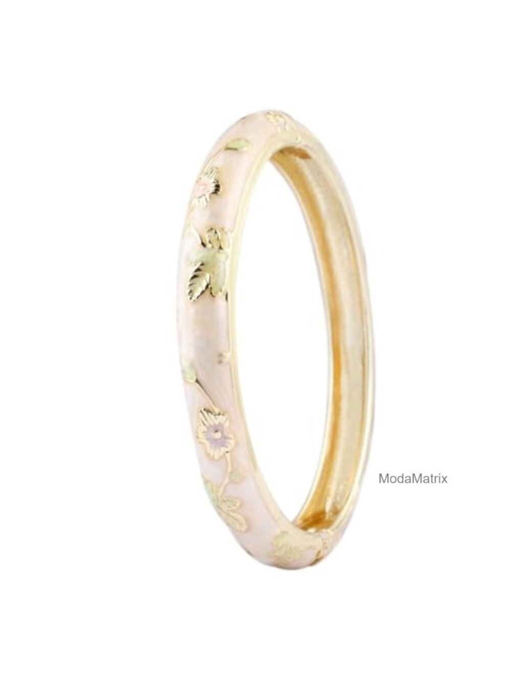 Vintage Floral Cloisonne Enamel Bangle Bracelet Ethnic Jewelry